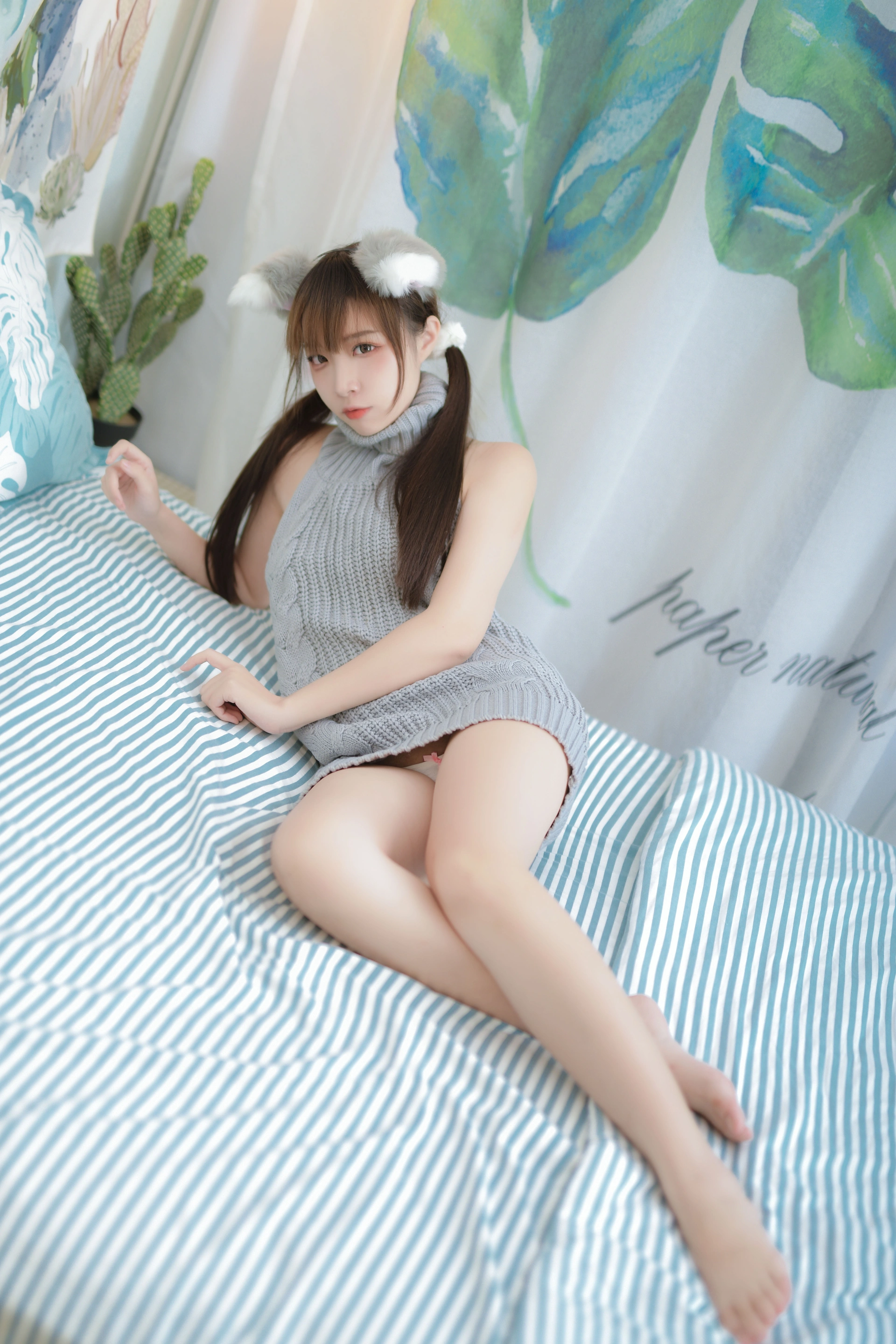 二佐Nisa - NO.013 宠物少女 私房露背毛衣 2